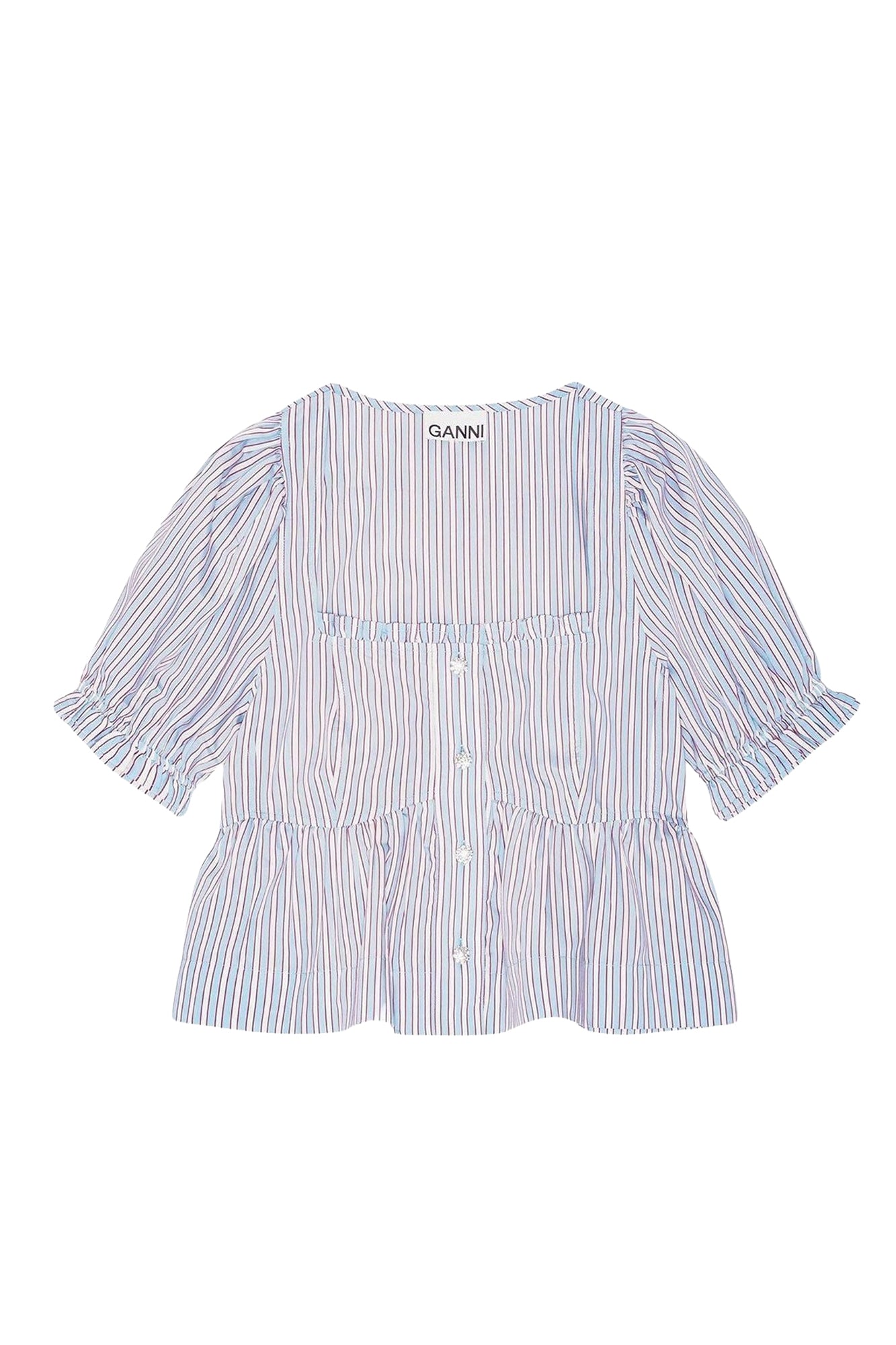 Candy stripe blouse - Soft Chambray