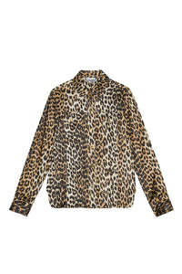 Animal print satin shirt - Leopard
