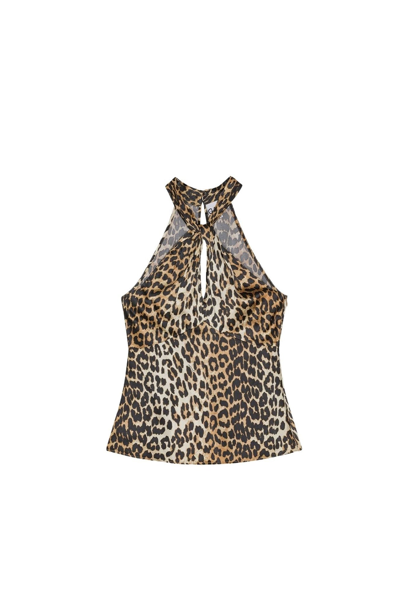 Débardeur à imprimé animal en satin - Leopard