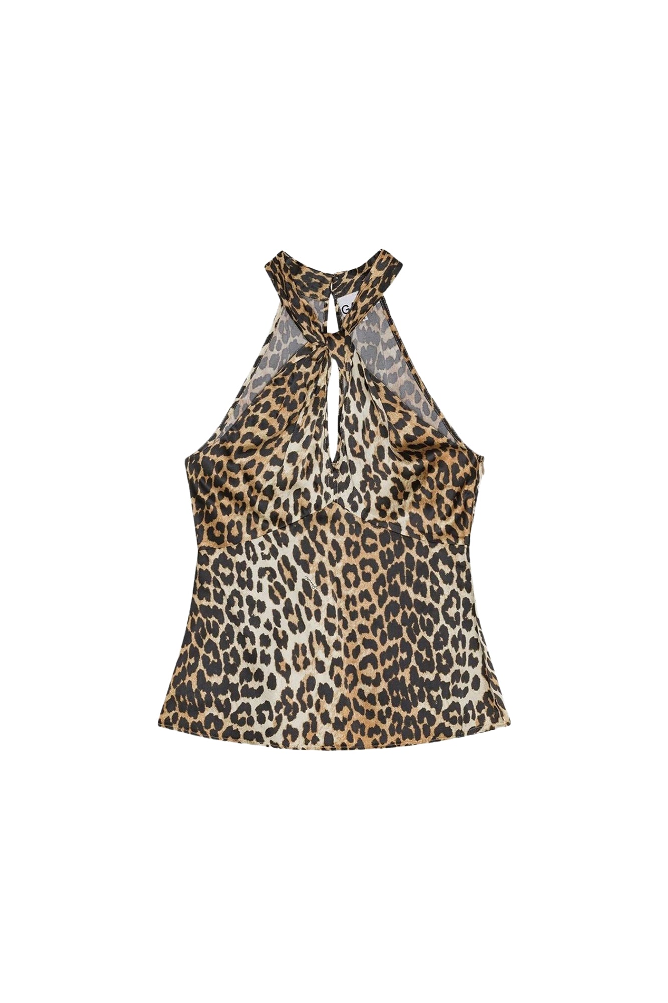 Débardeur à imprimé animal en satin - Leopard