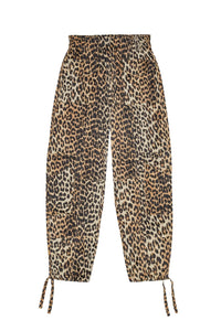 Pantalon à imprimé animal en satin - Leopard