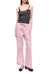 Pantalon de pyjama à rayures en coton - Lilac Sachet