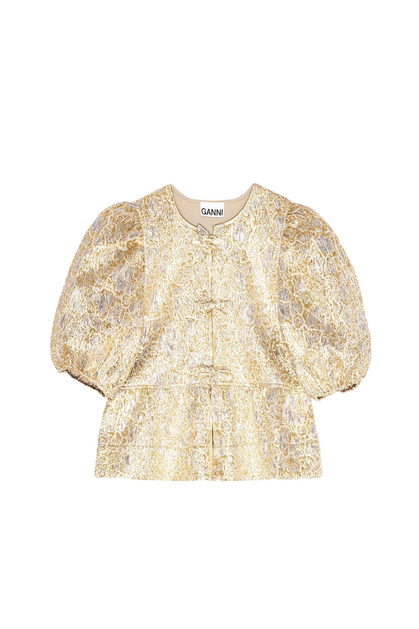 Blouse à manches courtes bouffantes irrisée - Gold & Silver
