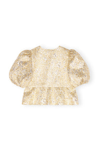 Blouse à manches courtes bouffantes irrisée - Gold & Silver