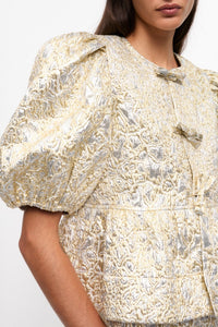 Blouse à manches courtes bouffantes irrisée - Gold & Silver