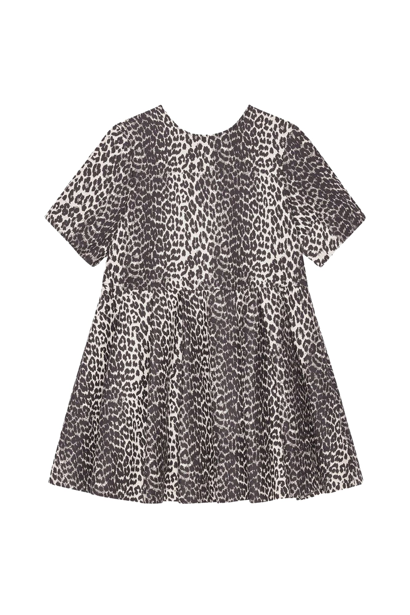 Robe courte de coton à imprimé animal en tweed - Leopard