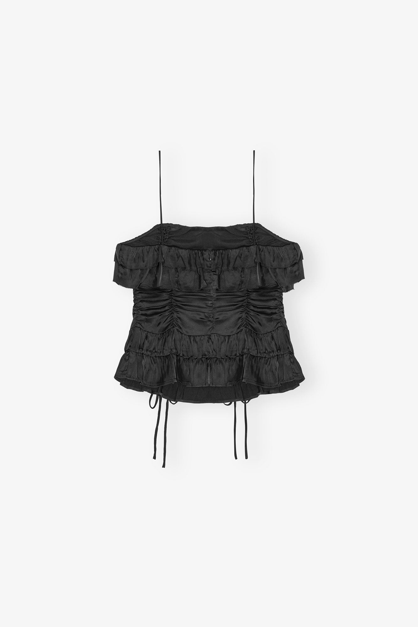 Top à enfiler en satin - Black