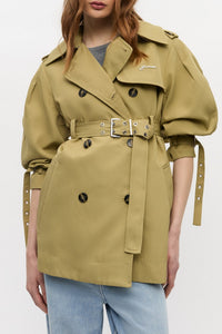 Belted short trench coat - Boa