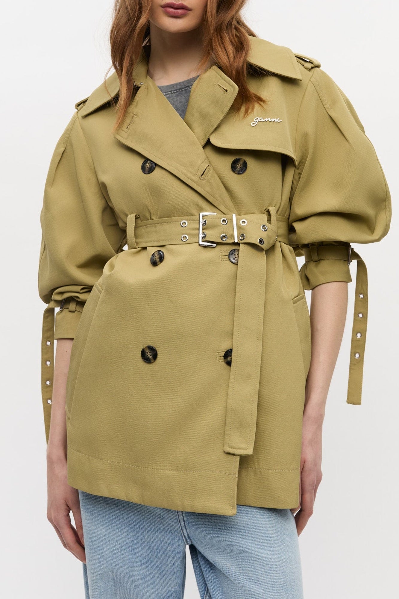 Belted short trench coat - Boa