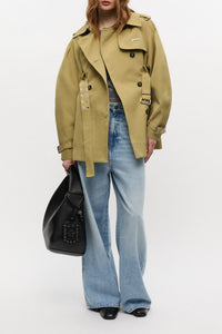 Belted short trench coat - Boa