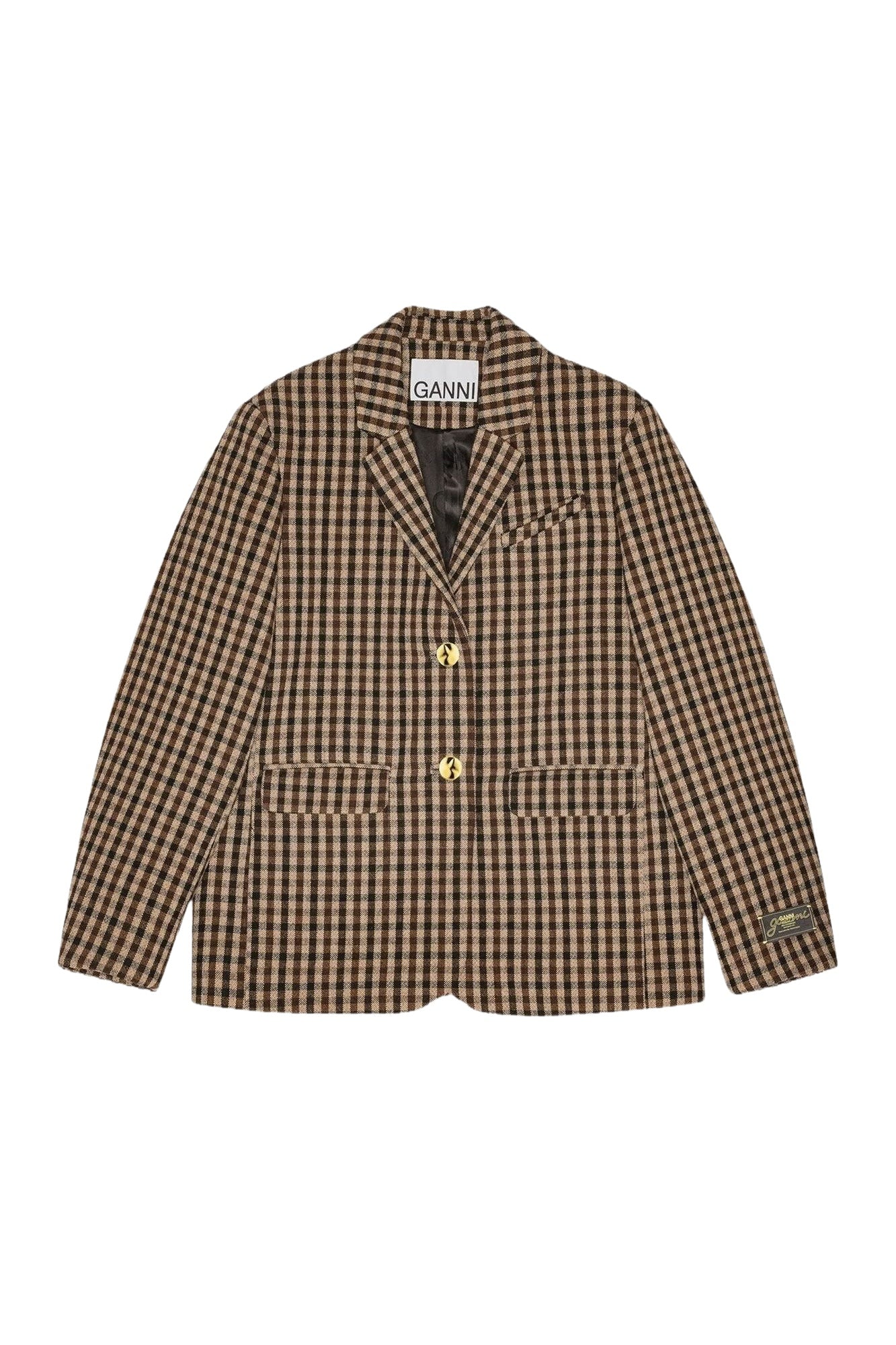 Blazer à carreaux - Chicory Coffee