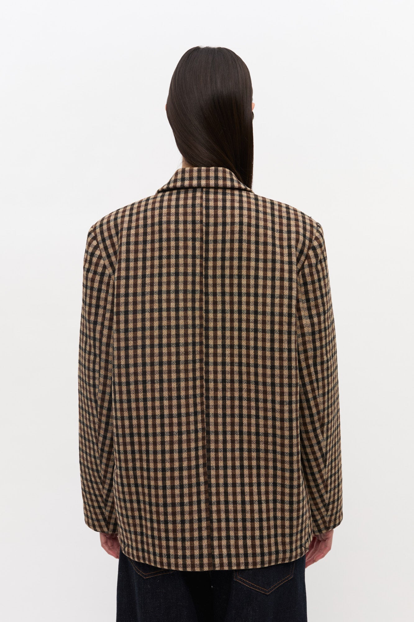 Blazer à carreaux - Chicory Coffee