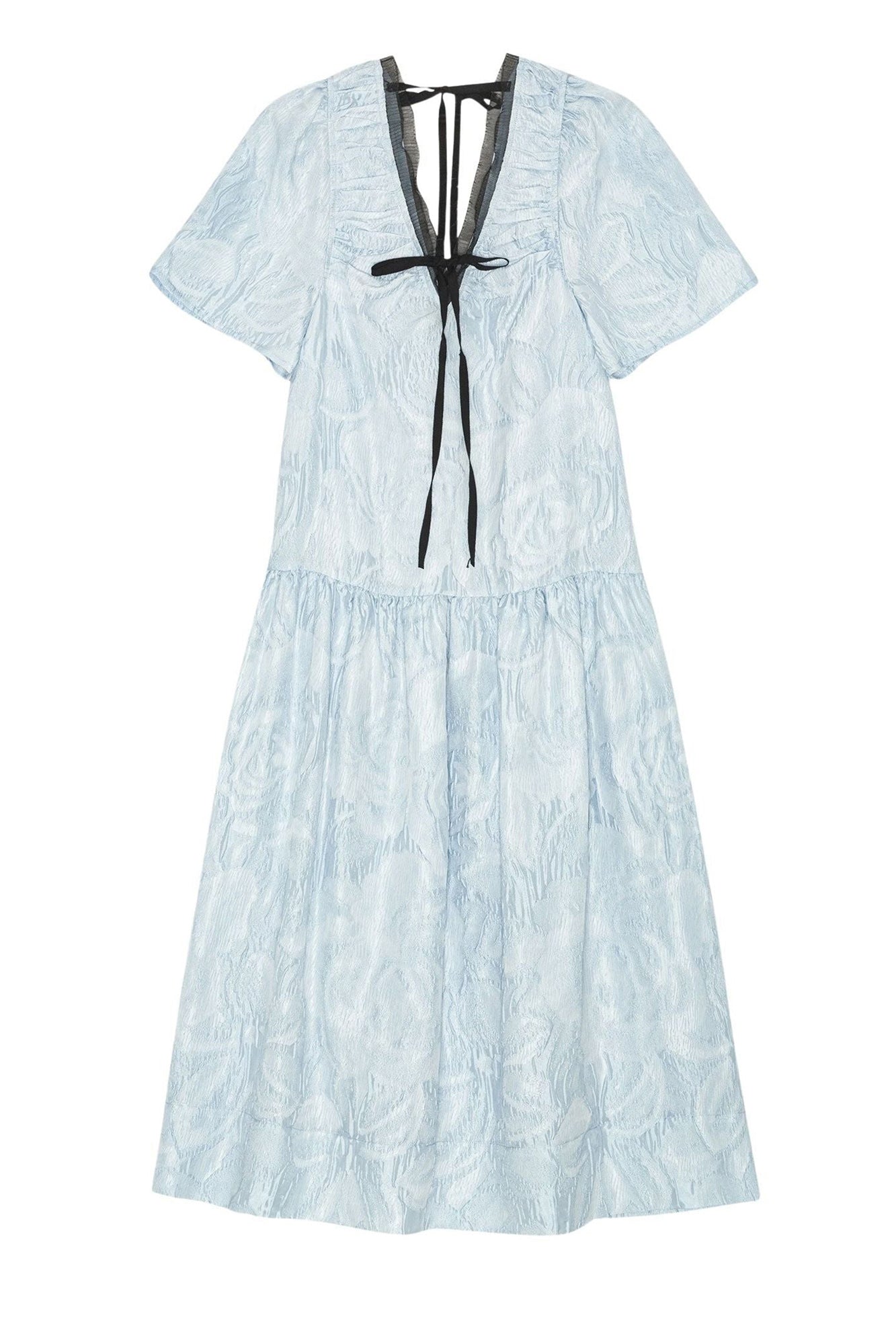 Robe midi en cloqué texturé - Soft Chambray