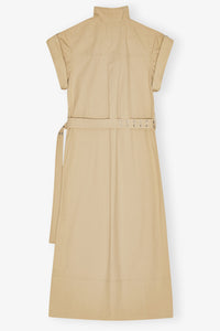 Robe ceinturée en coton  - Pale Khaki