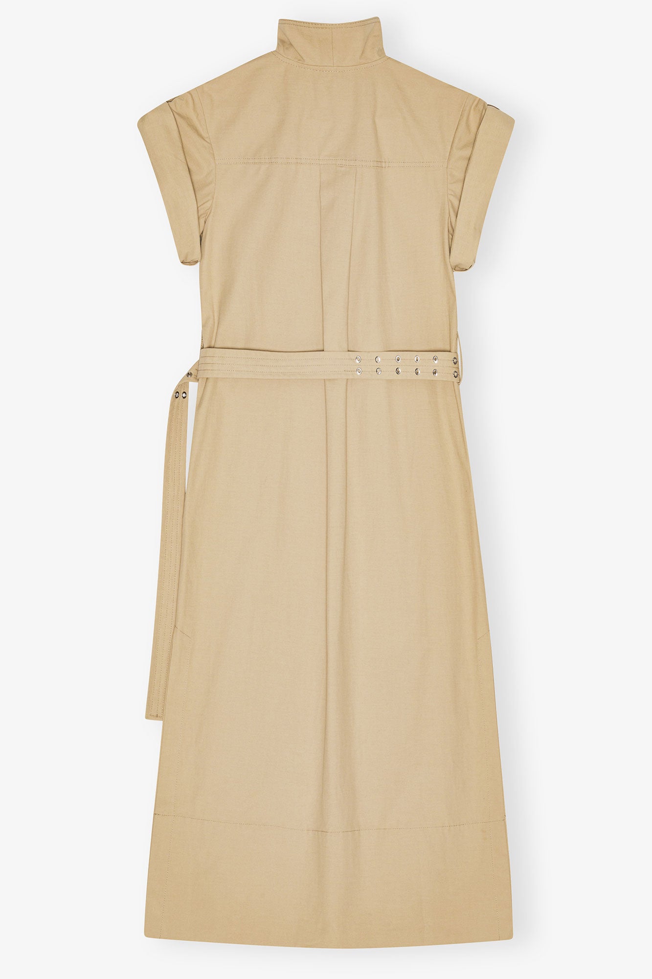 Robe ceinturée en coton  - Pale Khaki