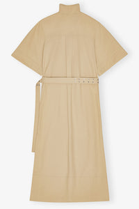 Robe ceinturée en coton  - Pale Khaki
