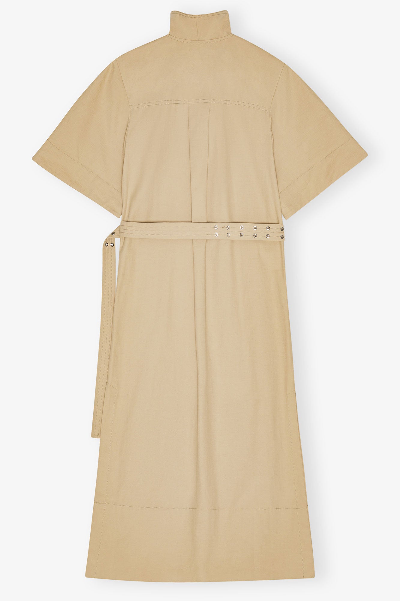 Robe ceinturée en coton  - Pale Khaki