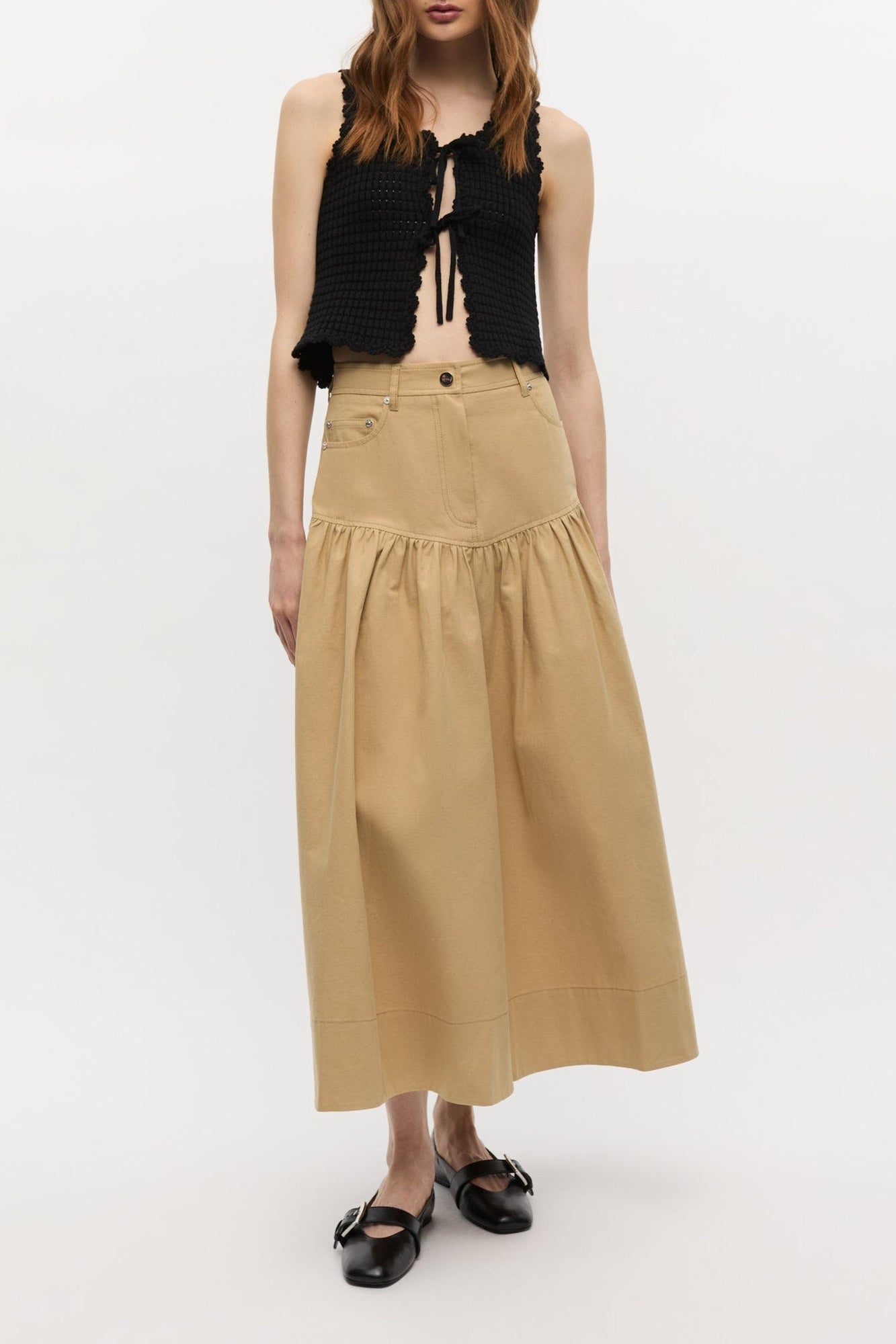 Jupe de tailleur longue - Pale Khaki