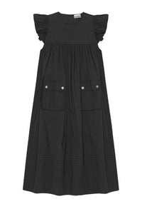 Robe à manches volantées en coton - Black