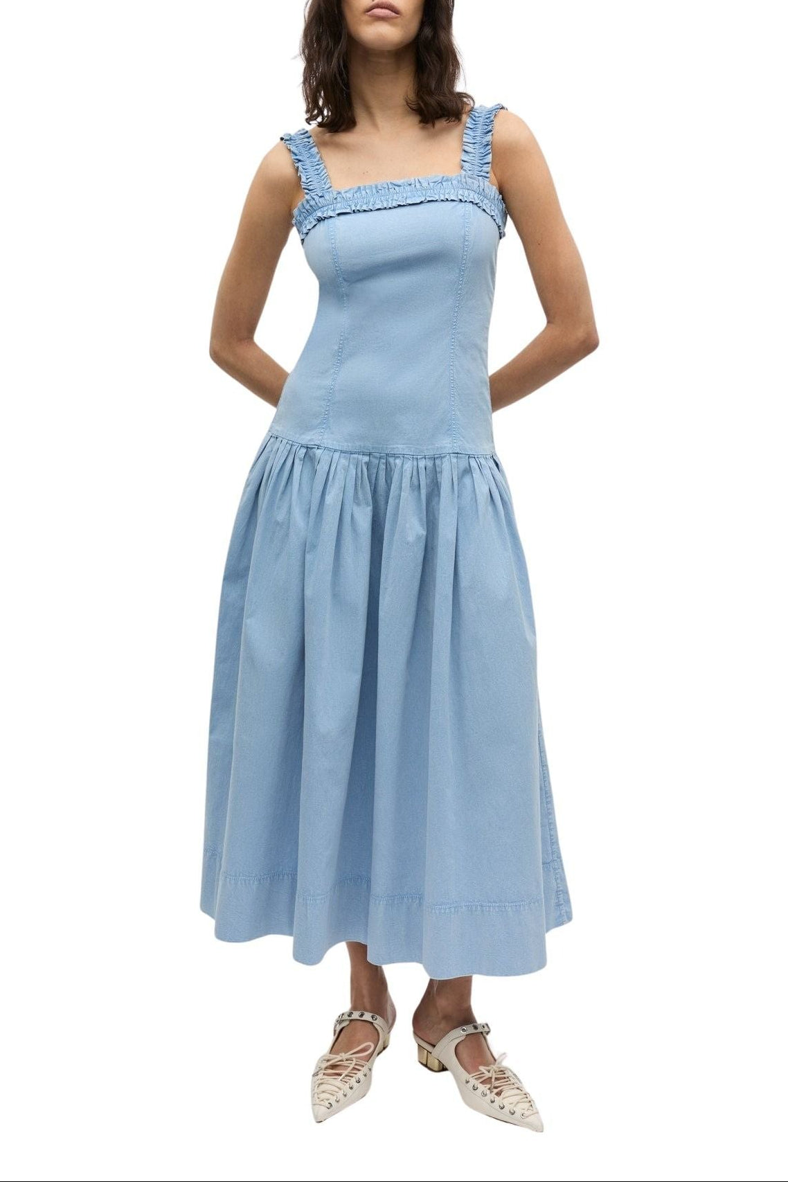 Robe corset délavé en coton - Soft Chambray