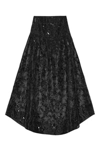 Jupe en organza ornementé - Black