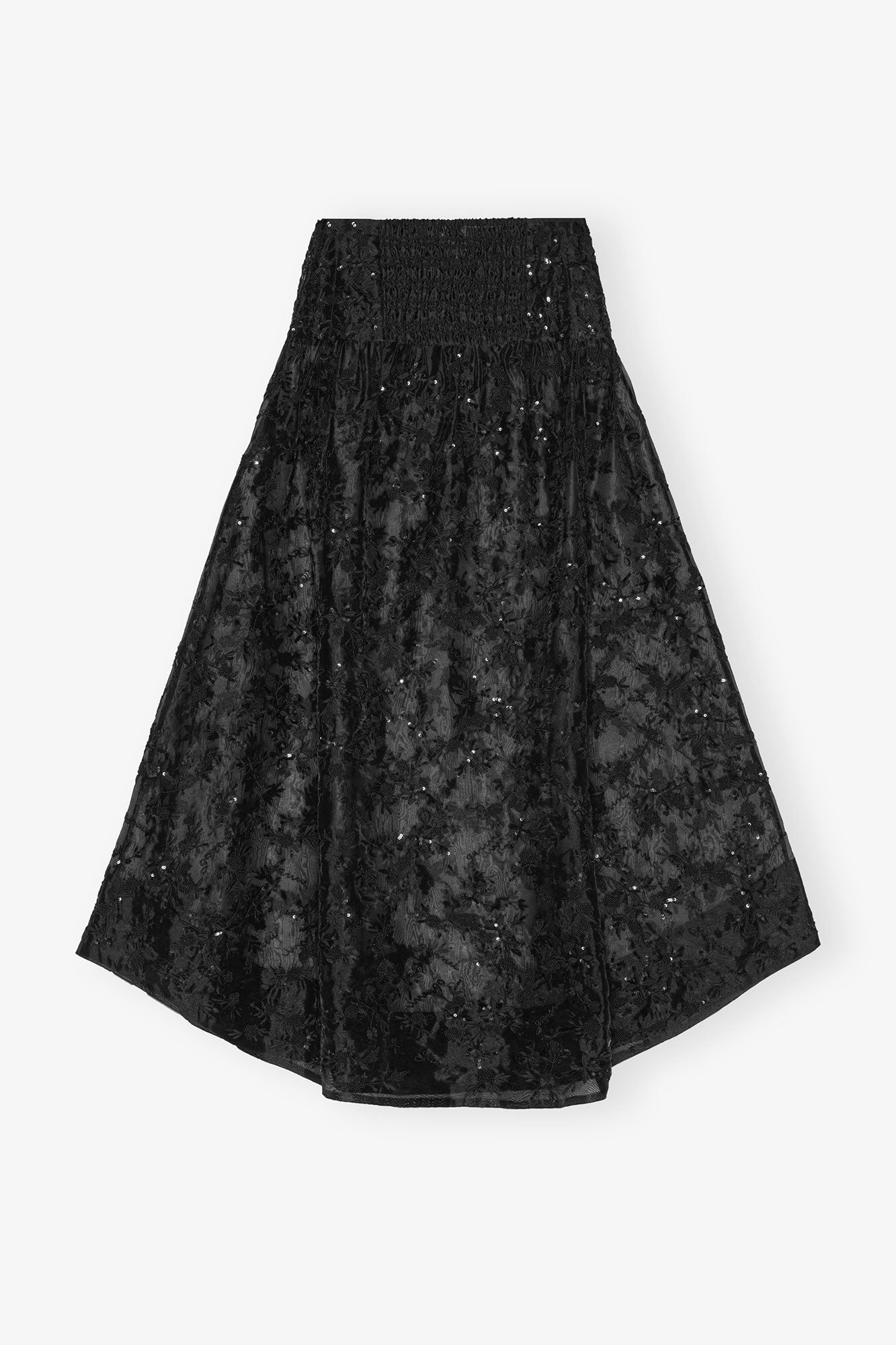Jupe en organza ornementé - Black