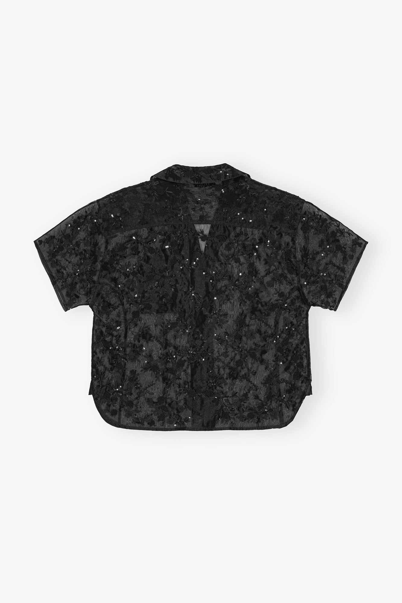Chemise en organza ornementé - Black