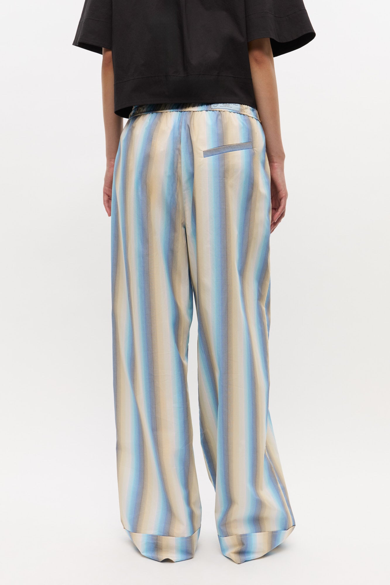 Pantalon élastique à rayures ombrées - Multicolour
