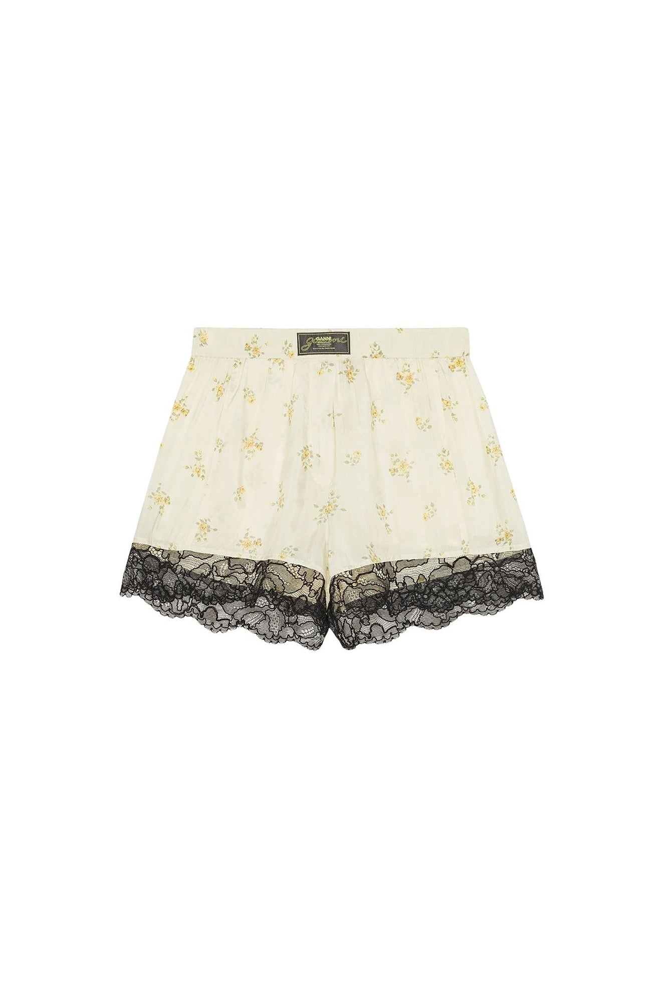 Short à fleurs et dentelle - Antique White