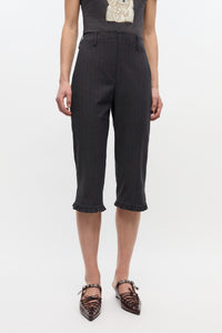 Pantalon capri à rayures - Phantom