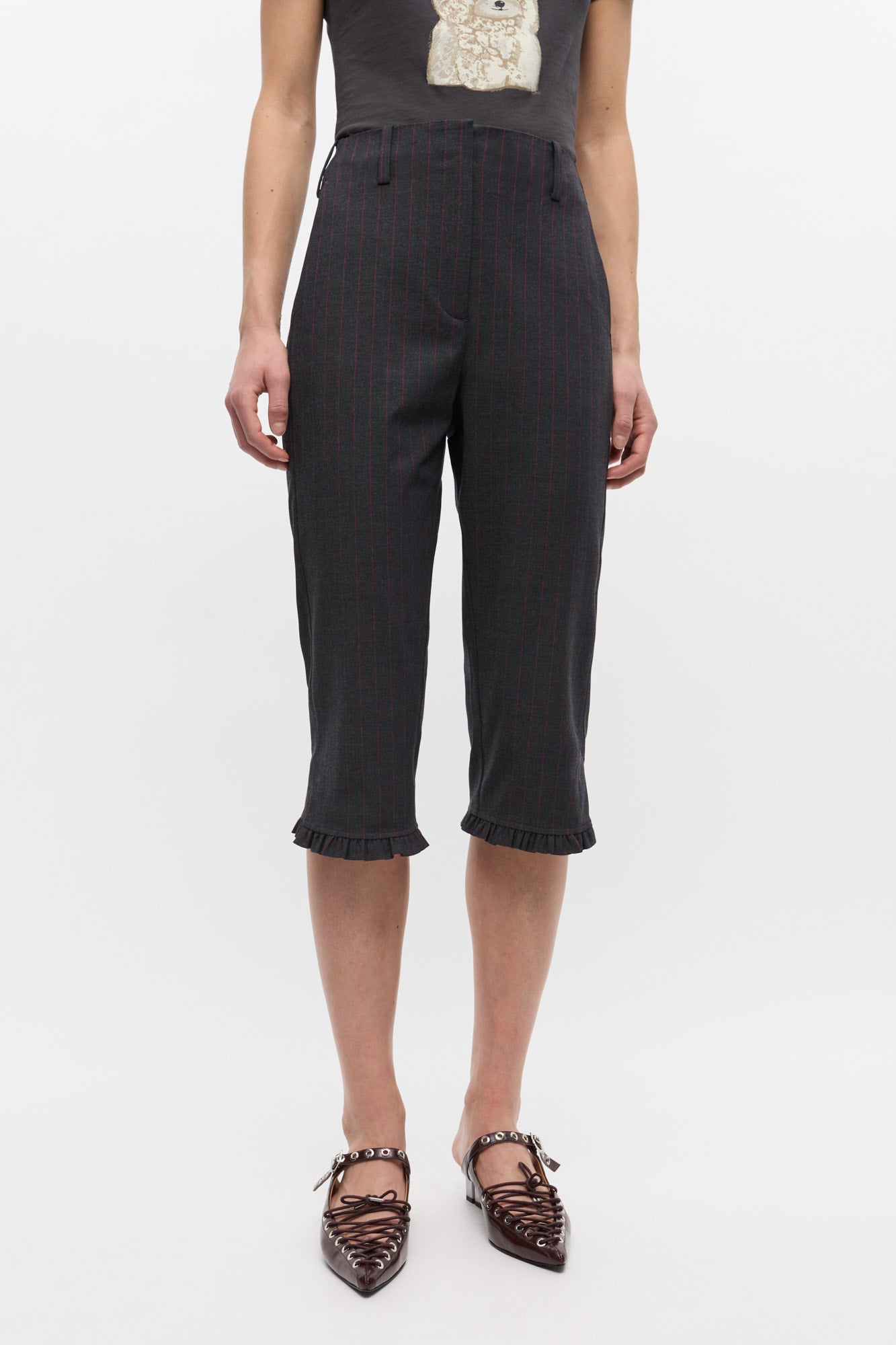 Pantalon capri à rayures - Phantom