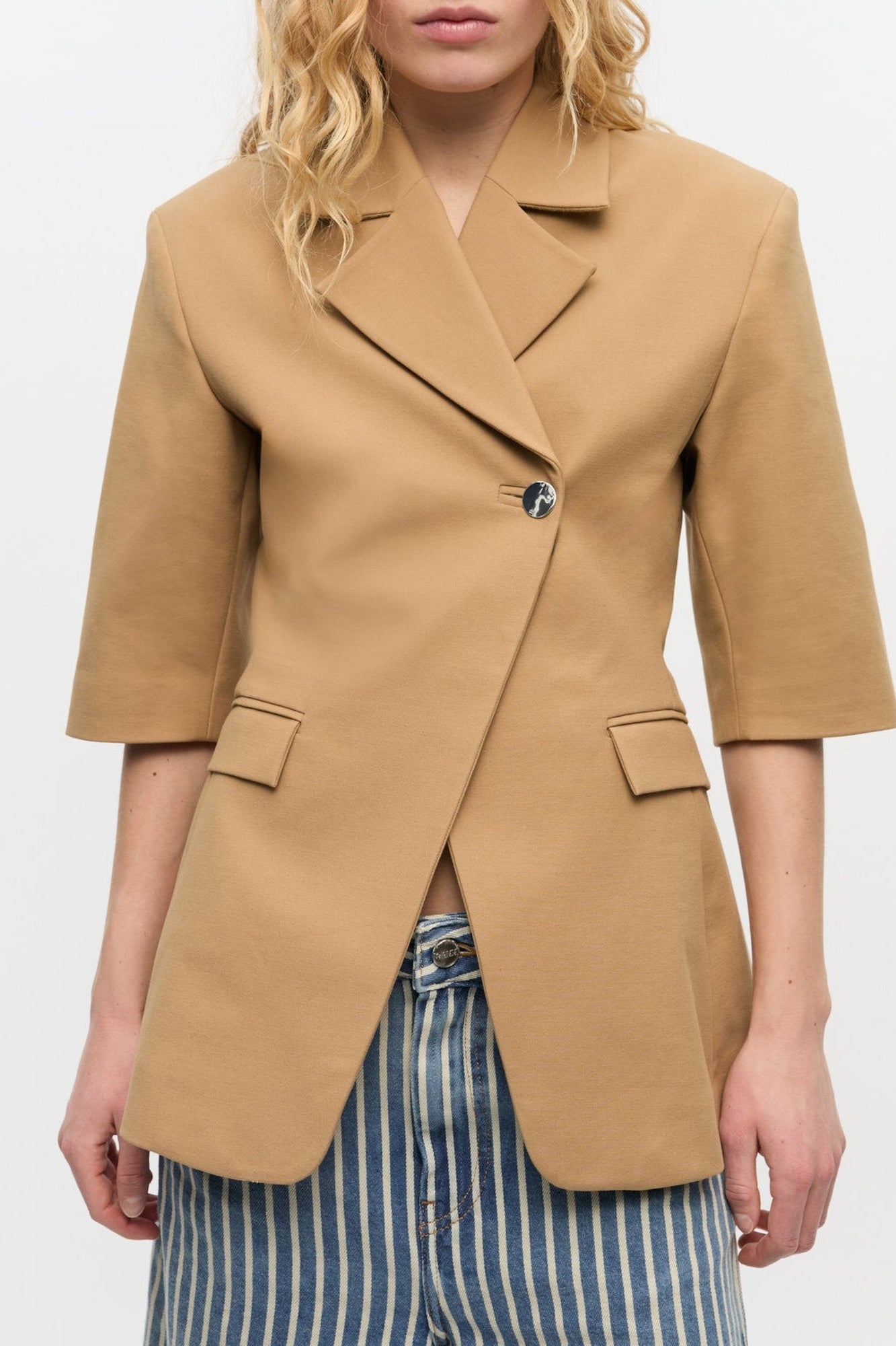 3/4 sleeve blazer - Tiger's Eye