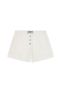 Short boutonné en coton - Egret