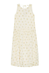 Robe midi à fleurs - Antique White