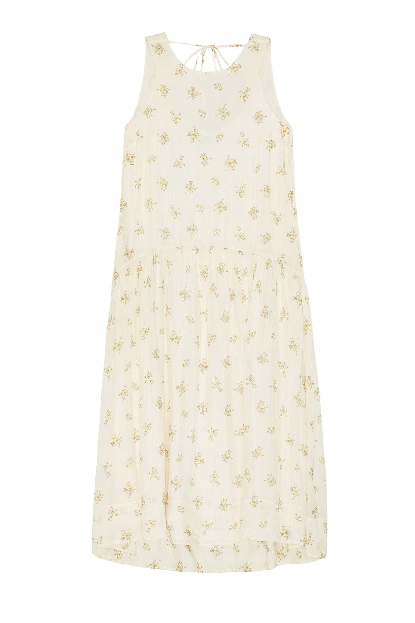 Robe midi à fleurs - Antique White