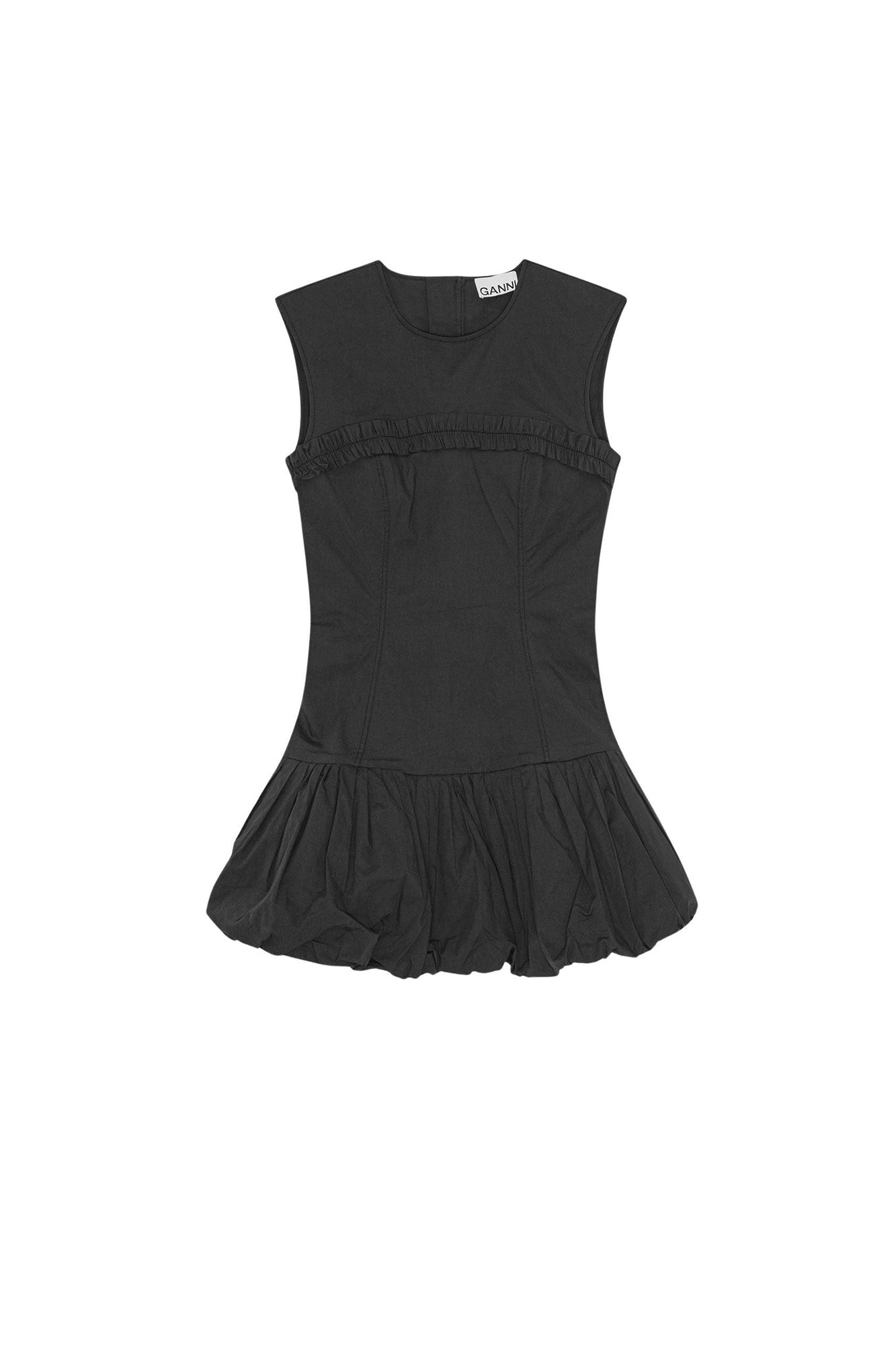 Robe courte corset en coton  - Black