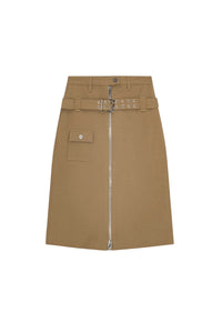 Cotton midi skirt - Tiger's Eye