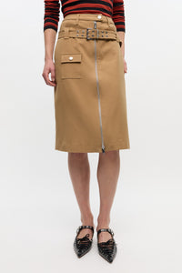 Jupe midi en coton - Tiger'S Eye