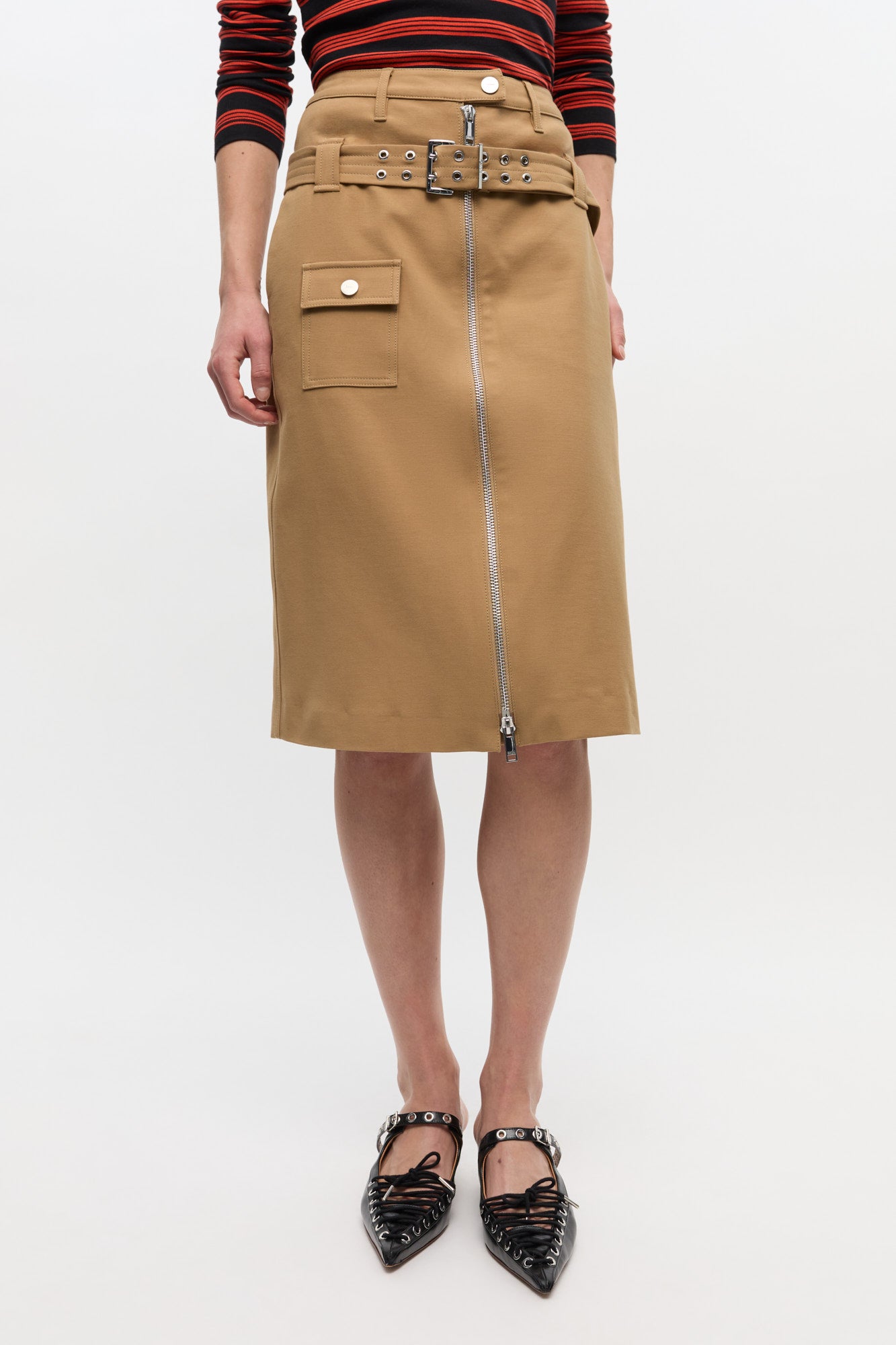 Jupe midi en coton - Tiger'S Eye
