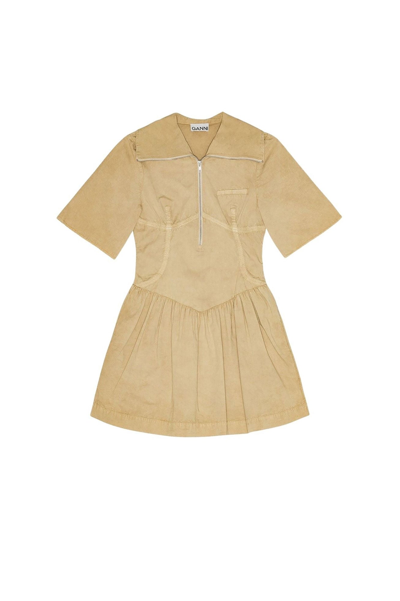 Robe courte délavé en coton  - Lark