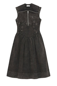 Robe évasée en coton - Black