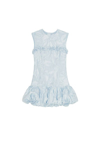 Robe courte corset en cloqué texturé - Soft Chambray