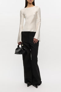 Blouse en satin - Egret