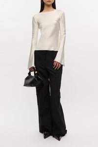 Blouse en satin - Egret