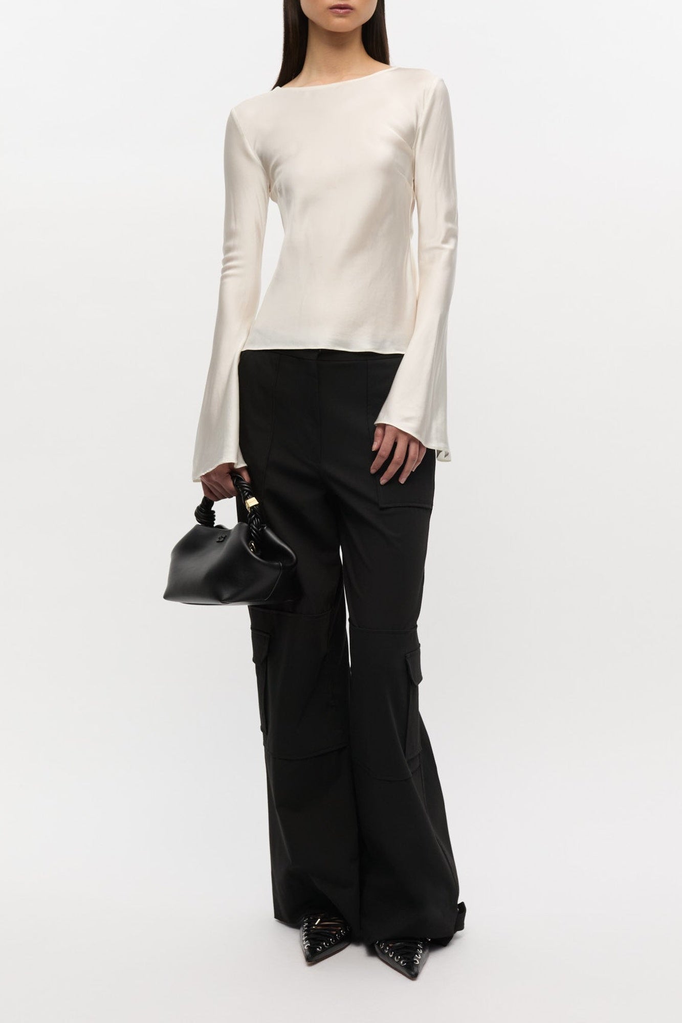 Blouse en satin - Egret