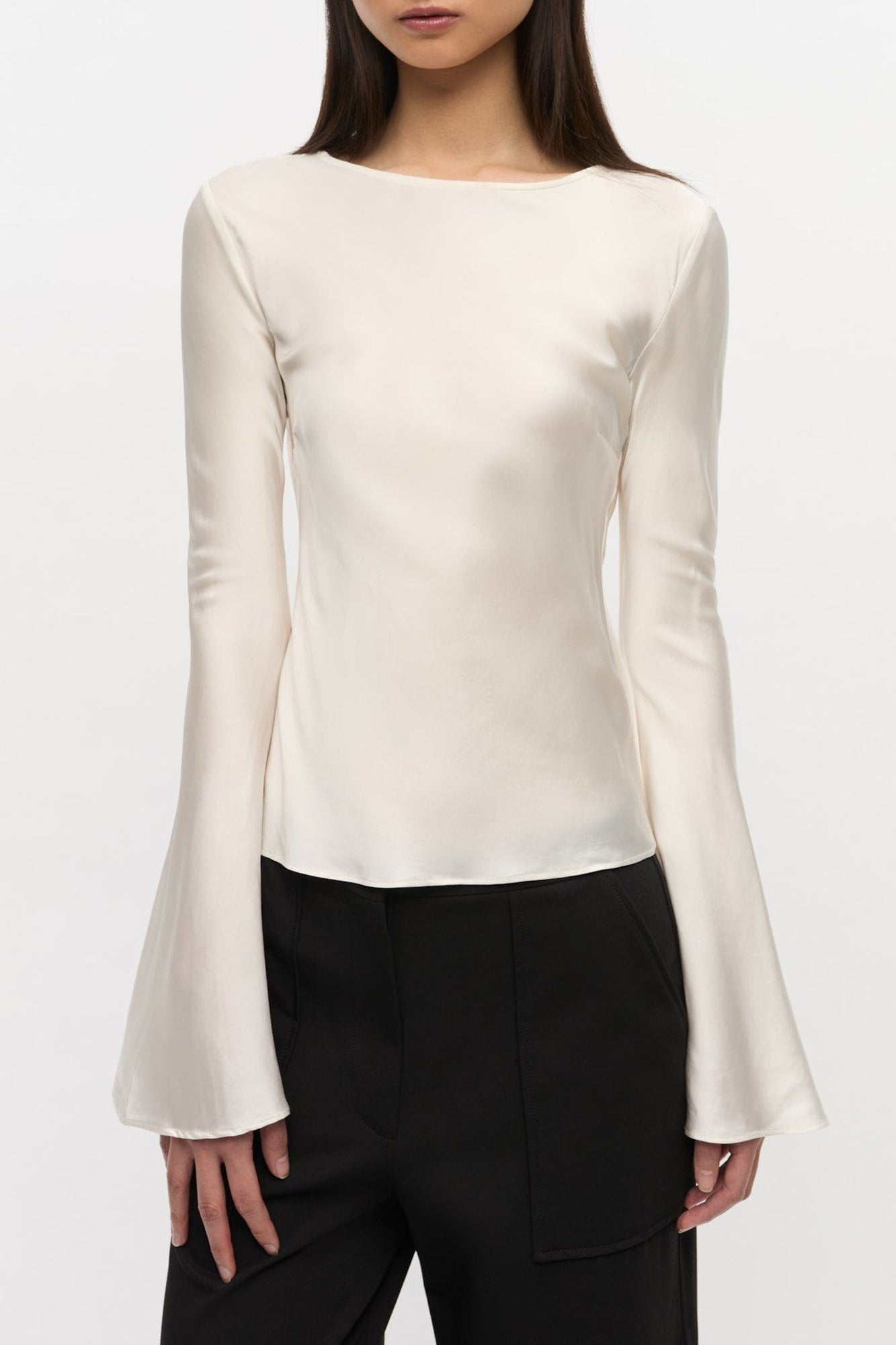 Blouse en satin - Egret
