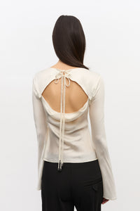 Blouse en satin - Egret