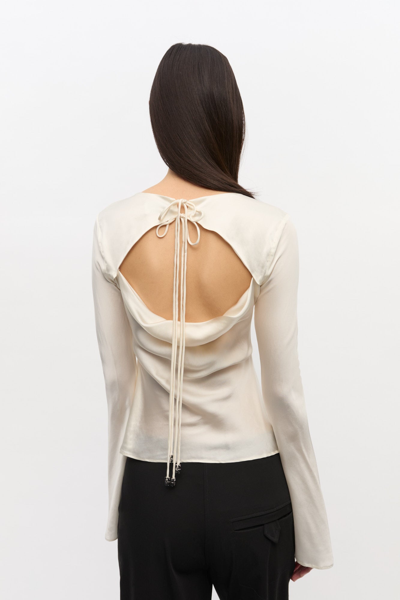 Blouse en satin - Egret
