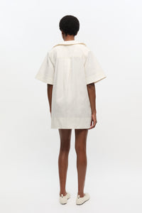 Robe courte en coton - Egret