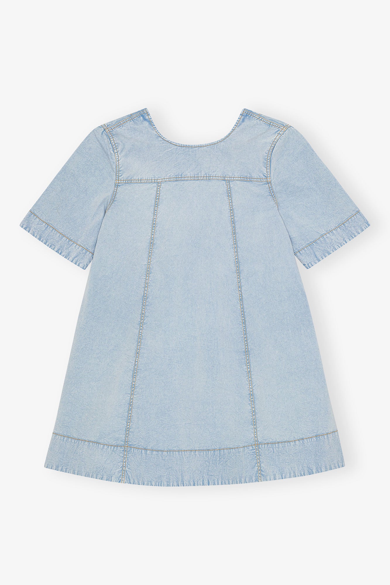 Robe courte trapèze en denim - Soft Chambray
